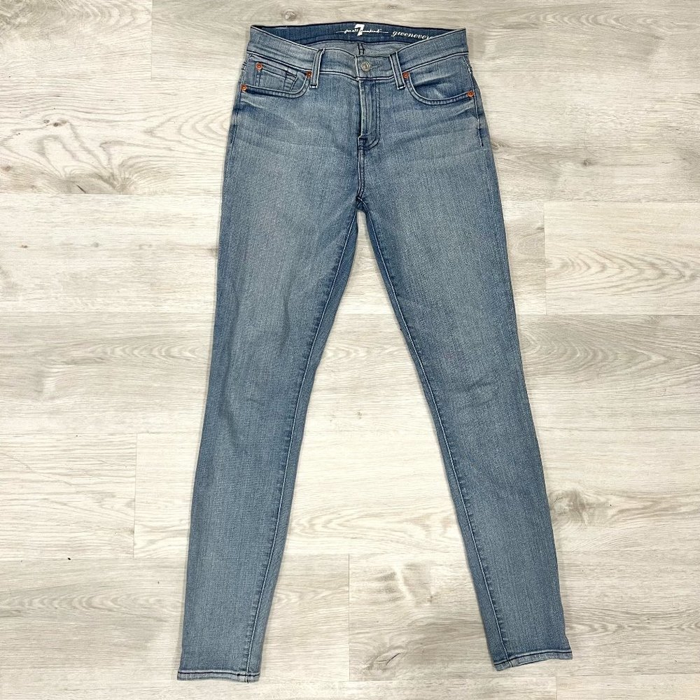 7 For All Mankind Gwenevere Skinny Jeans Light Blue Women